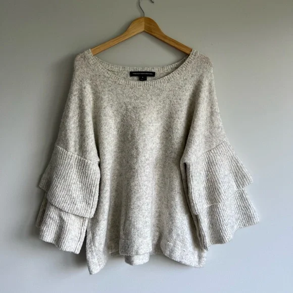 French Connection Heather Ruffle Layered Sweater - Picture 5 of 8